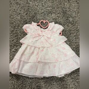 Beautiful Janie and Jack Eater Bunny Bow Dress size 18-24 M. NWOT